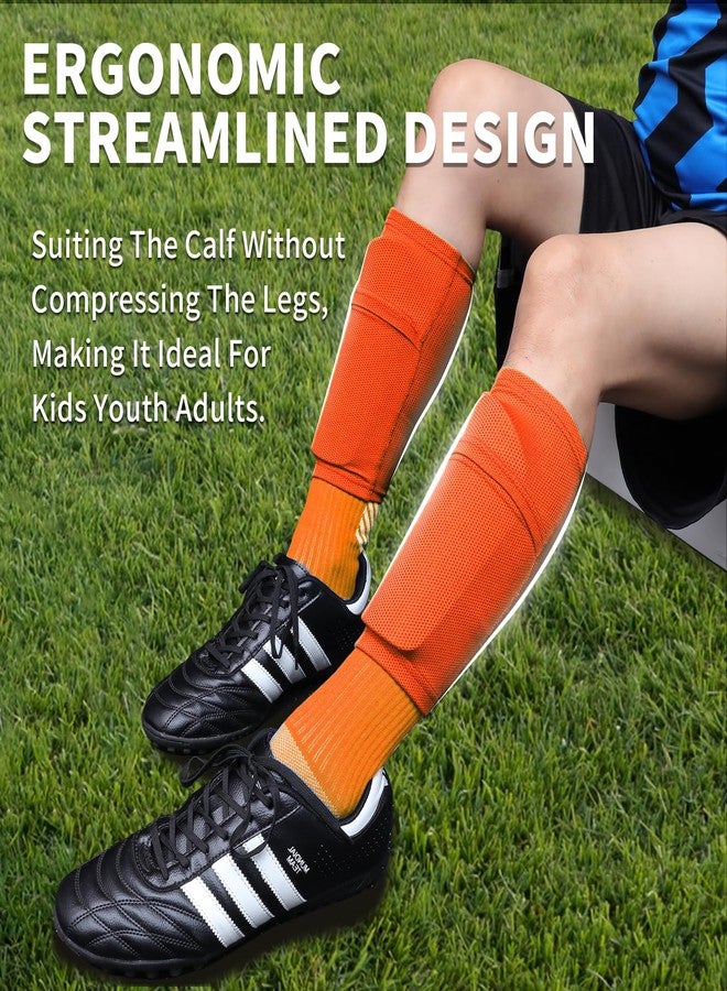 LPONJAR Soccer Shin Guards for Kids Youth Adults - Shin Pads and Sleeves with Optimized Insert Pocket for Boys Girls Men Women for Football Games - Protective Soccer Equipment - Image 4